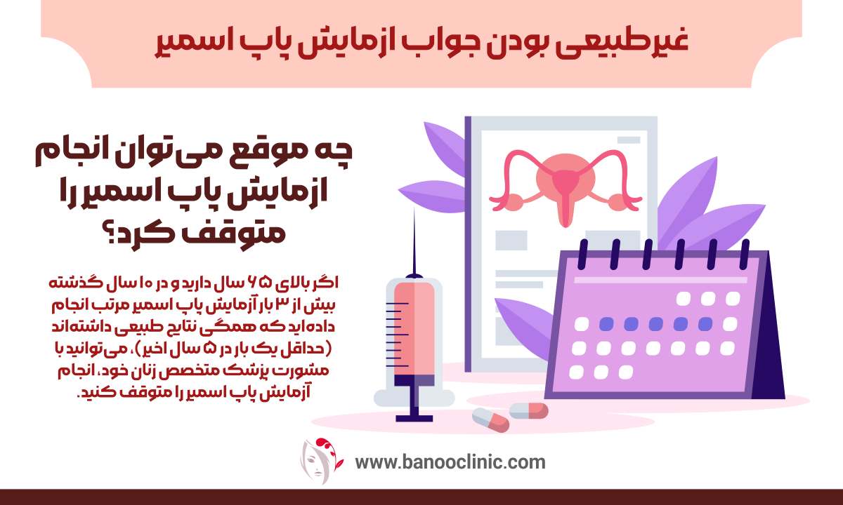 غیرطبیعی بودن جواب ازمایش پاپ اسمیر