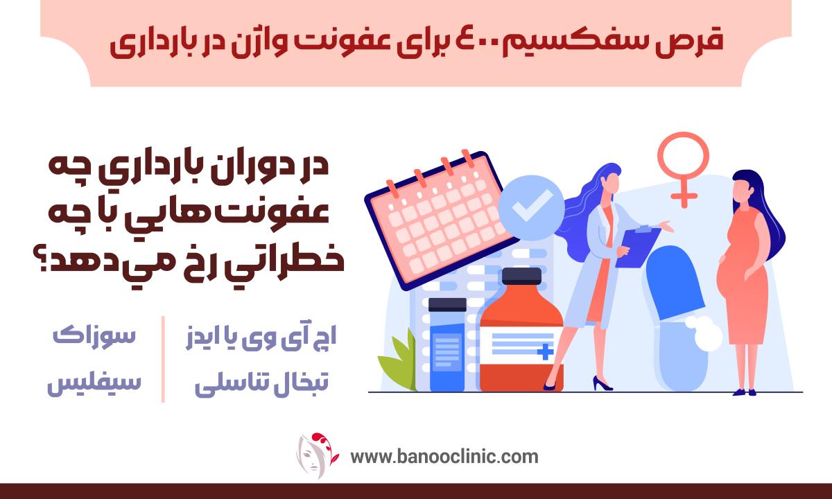 قرص سفکسیم400 برای عفونت واژن در بارداری 