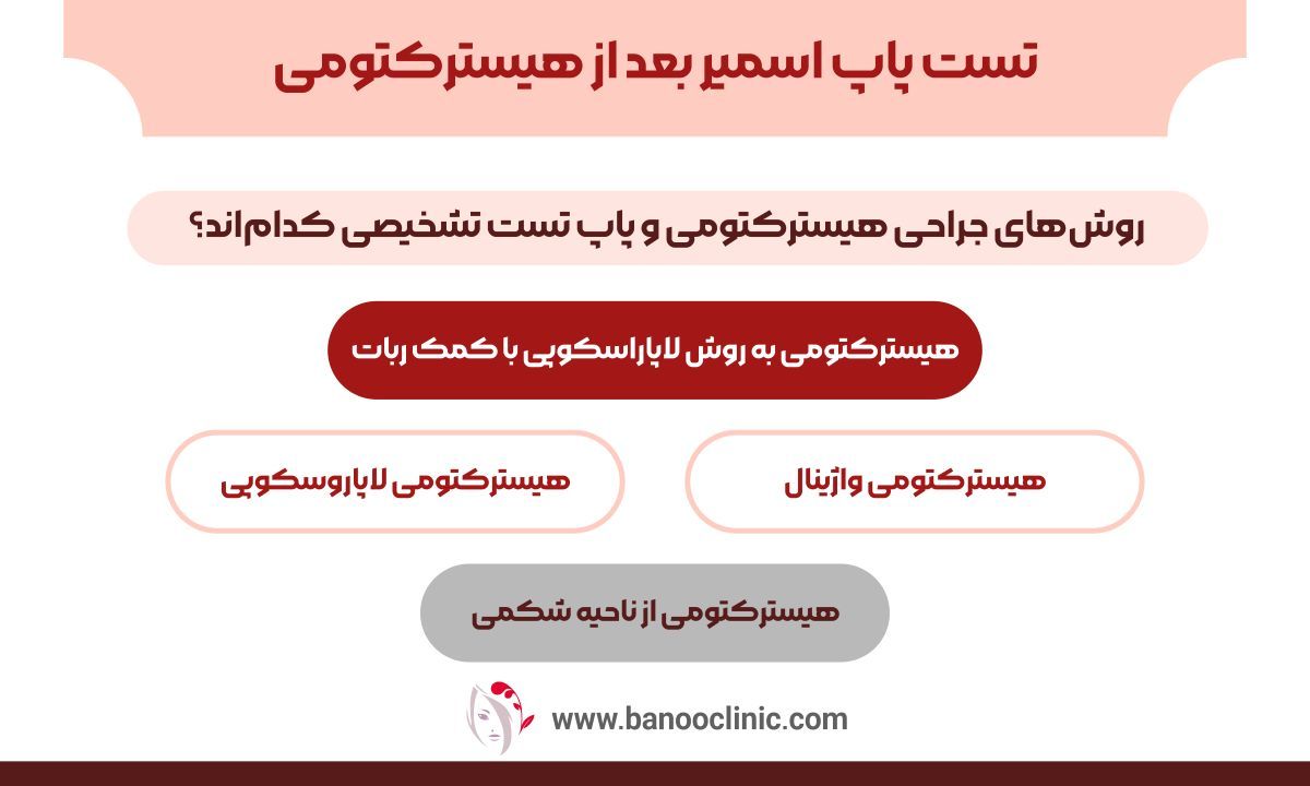 تست پاپ اسمیر بعد از هیسترکتومی