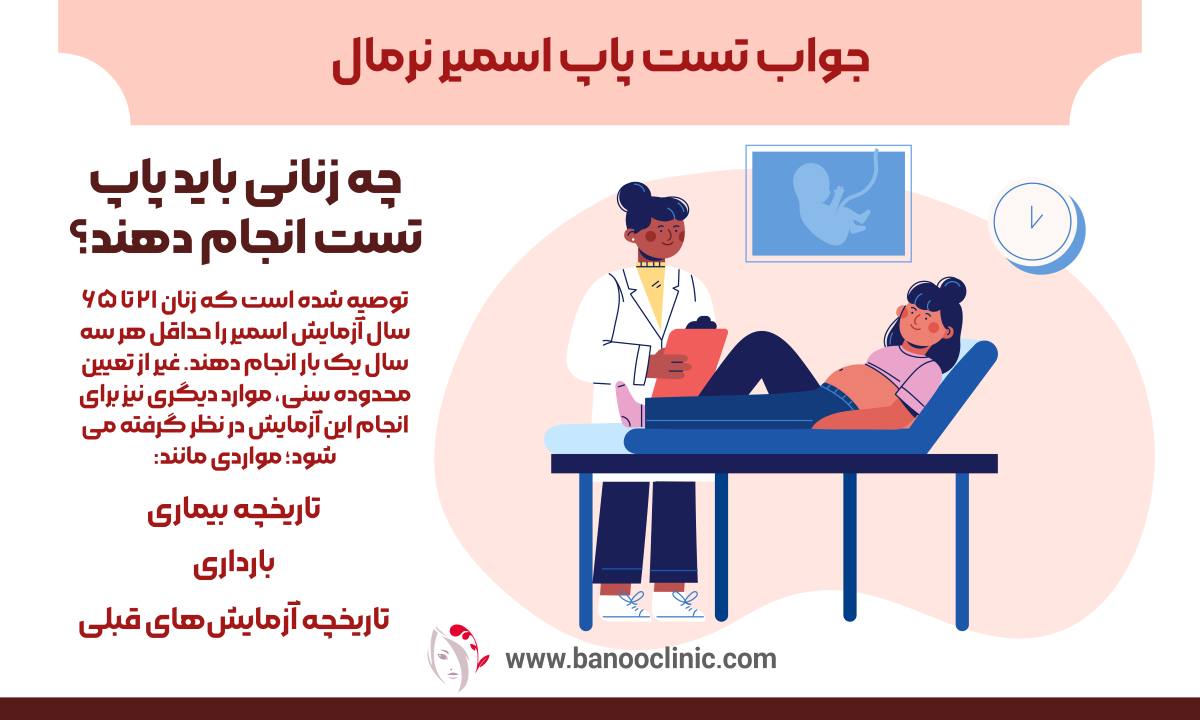  جواب تست پاپ اسمیر نرمال‌‌‌